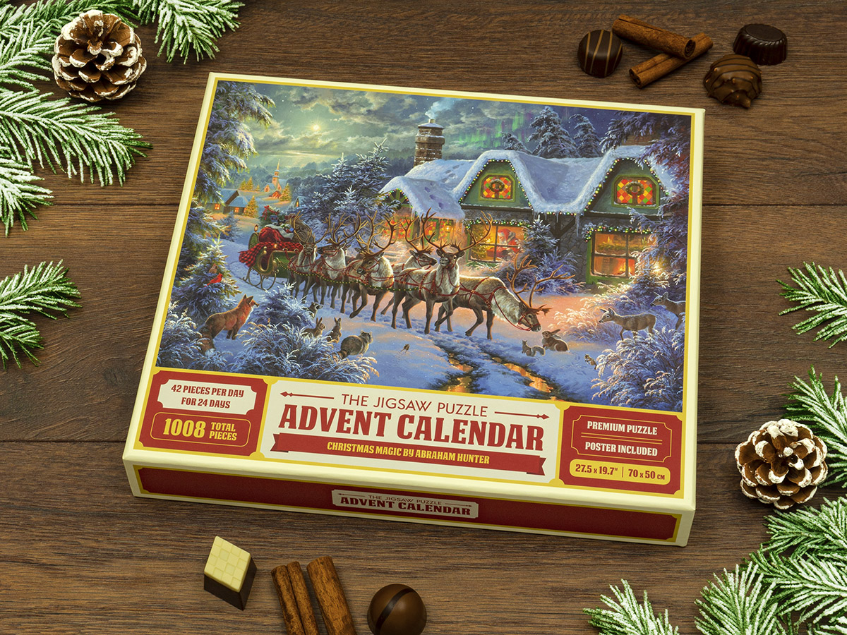 Wanderung Liebling Entwurf puzzle advent calendar Kontur Tablett Ziffer